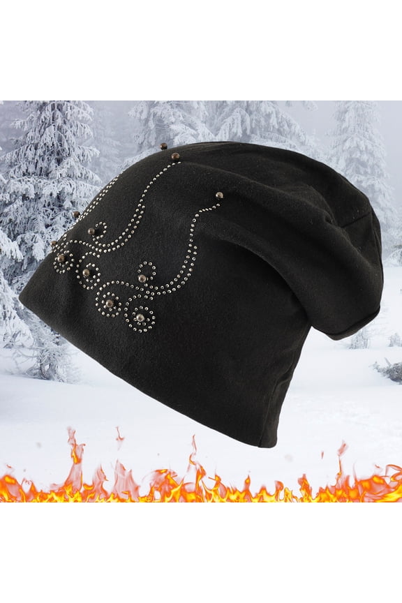Womens Flannel Hat Winter Hats For Women Men Winter Hat Soft Slouchy Warm Hat Insulated Thermal Hat Insulated Hats for Men