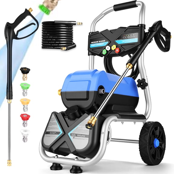 Huanherad Pressure Washer,MAX 5000 PSI Electric Power Washer, 1800W 4.0 GPM High Pressure Washer, Professional Washer Cleaner, with 5 Nozzles,3L Soap Bottle and 33FT Hose, Best for Cleaning Cars Pati