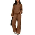 thumbnail image 1 of Huankd 2 Piece Lounge Sweat Sets Plus Size Fall Fashion Matching Sweatsuits Wide Leg Pants Travel Outfit Winter Clothes Complexion L, 1 of 5