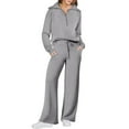 thumbnail image 1 of Huankd 2 Piece Sets for Women 2025 Fall Outfits Sweatsuit Oversized Sweatshirt Wide Leg Sweatpants Matching Set Tracksuit Dark Gray L, 1 of 6