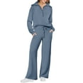 thumbnail image 1 of Huankd 2 Piece Sets for Women 2025 Fall Outfits Sweatsuit Oversized Sweatshirt Wide Leg Sweatpants Matching Set Tracksuit Sky Blue M, 1 of 6