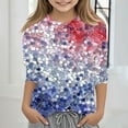 thumbnail image 1 of Xdegoge Recent Orders Placed By Me 4Th of July Clothes for Girls Boys Kids American Flag Shirt Stars Strips Usa Tee Shirt 3/4 Sleeve Summer Tops Raglan Crewneck Patriotic Shirts 7 Years Old Girl Gift, 1 of 5