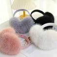 thumbnail image 1 of Huankd Ear Muffs Winter Women Men Soft Earmuffs Cute Ear Covers Cold Weather Fluffy Ear Warmers Headband Winter Accessories Black L, 1 of 8