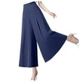 thumbnail image 1 of Huankd High Waisted Dress Pants for Women Plus Size Work Pants Business Casual Stretch Pull on Trousers Pants Slacks Navy 2XL, 1 of 6