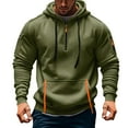 thumbnail image 1 of Huankd Hoodies for Men Quarter Zip Oversized Pullover Sweatshirts Fall 2025 Loose Fit Casual Hooded with Pocket Mint Green XL, 1 of 5