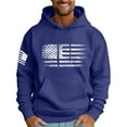 thumbnail image 1 of Huankd Men's Hoodies Oversized Sweatshirts American Flag Patriotic Hoodie Big and Tall Graphic Hoodie With Pockets Royal Blue XL, 1 of 4