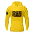 thumbnail image 1 of Huankd Men's Hoodies Oversized Sweatshirts American Flag Patriotic Hoodie Big and Tall Graphic Hoodie With Pockets Yellow XL, 1 of 4