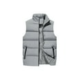 thumbnail image 1 of Huankd Mens Down Vest for Men Warm Lightweight Puffer Gilet Stand Collar Design Perfect Under A Jacket for Winter Light Gray 4XL, 1 of 3
