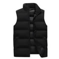 thumbnail image 1 of Huankd Mens Puffer Vest Warm Down Puffer Vests Zip Up Winter Quilted Outerwear Stand Collar Sleeveless Jacket Padded Coat Black M, 1 of 4