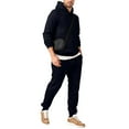 thumbnail image 1 of Huankd Mens Sweat Suits 2 Piece Set Oversized Drawstring Long Sleeve Hoodie Tops Baggy Sweatpants Tracksuit Fall Outfits Navy 3XL, 1 of 8