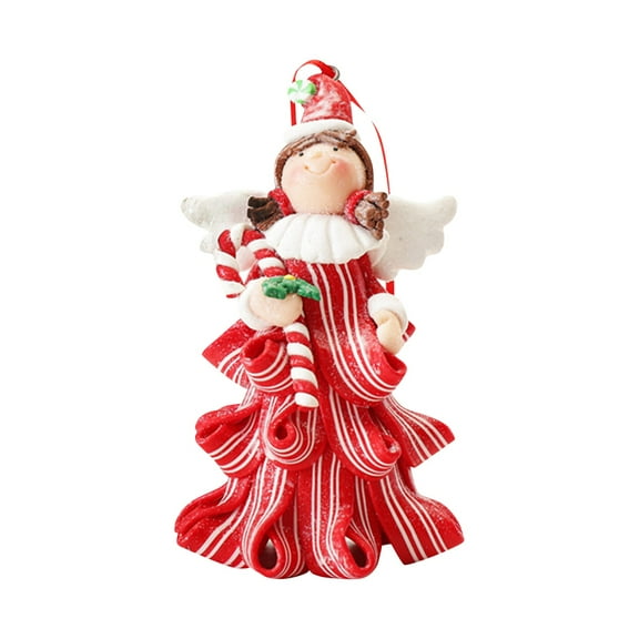 Huankd Mini Christmas Tree Model Desktop Peppermint Candy Christmas Tree Ornaments Candy Cane Table Centerpiece for Home Office Room Decorations C One Size