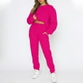 thumbnail image 1 of Huankd Sweatsuits for Women Set 2 Piece Jogging Suit Long Sleeve Pullover Sweatshirts Sweatpants Tracksuit Casual Outfits Hot Pink S, 1 of 4