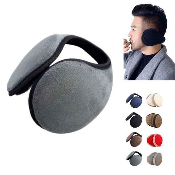 Huankd Thickened Warm Earmuffs for Women Men Unisex Windproof Ear Warmers for Outdoor Sport Skiing Headbands Winter Gray L