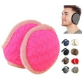 thumbnail image 1 of Huankd Winter Ear Warmers Muffs, Fluffy Foldable Behind the Head, Adjustable Earmuffs for Running Skiing Hot Pink L, 1 of 9