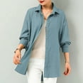 thumbnail image 1 of Ofertas En Walmart Clearance Linen Blouses for Women Long Sleeve V Neck Tops Button Down Dressy Casual Summer Shirts Tunic Loose Fit T Shirt Blusas Elegantes Para Mujer, 1 of 7