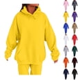 thumbnail image 1 of Huankd Womens Plus Size 2 Piece Jogger Set Cozy Oversized Fleece Sweatsuit for Lounge and Casual Wear White S, 1 of 6