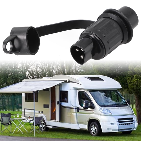 Huanke-12V 3Pins Electrical Cable Connector Socket for Trailer Caravan Truck