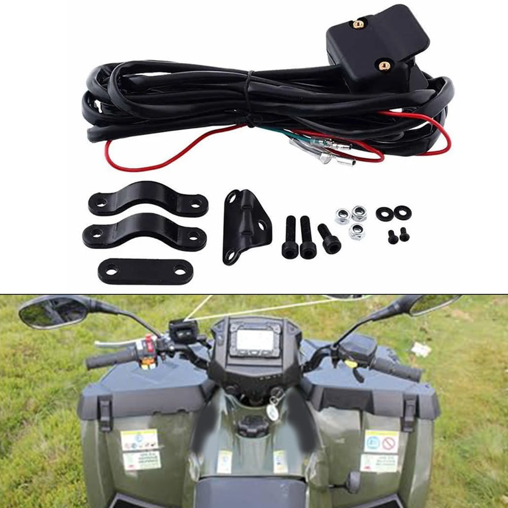 Huanke-12V Winch Rocker Thumb Switch with Bracket Handlebar Control ...