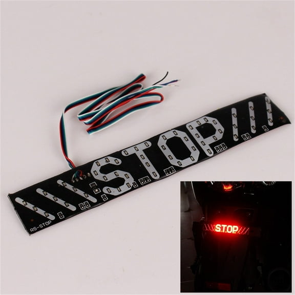Huanke-1pcs Motorcycle Light LED Flashing Brake Light Turn Signal Lamp Driving Tail Light Motorcycle Lighting Accessories