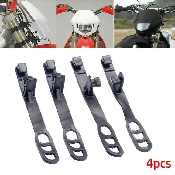 Huanke-4x Motorcycle Headlight Rubber Straps Universal For Off-road Dual Sport Motorcycles Dirt Bikes Fixing Bracket Strap Accessories