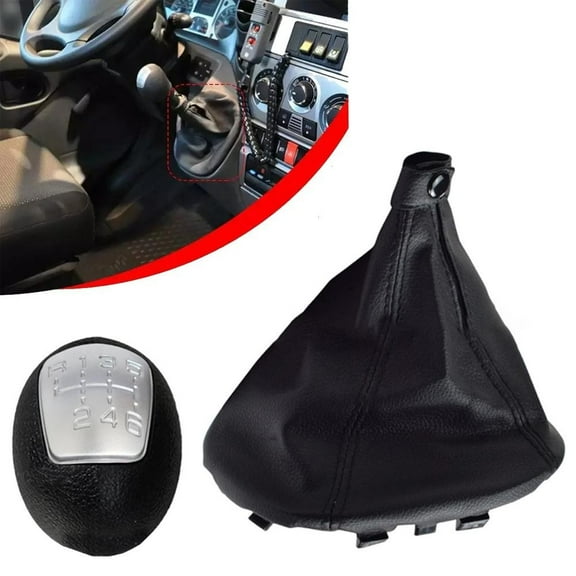 Huanke-5/6 Speed Gear Shift Knob & Gaiter Boot Cover for Iveco for Daily 2006-2011 LHD