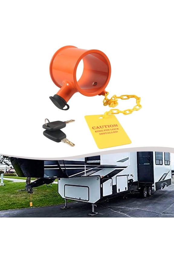 -Anti-Theft Trailer Lock King Pin Lock for RVs,Trucks and Trailers with 2 Keys