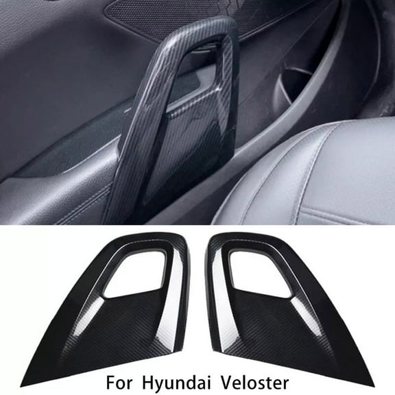 Huanke-Car Door Armrest Panel Trim Cover For Hyundai for Veloster 2011-2016 Carbon Fiber