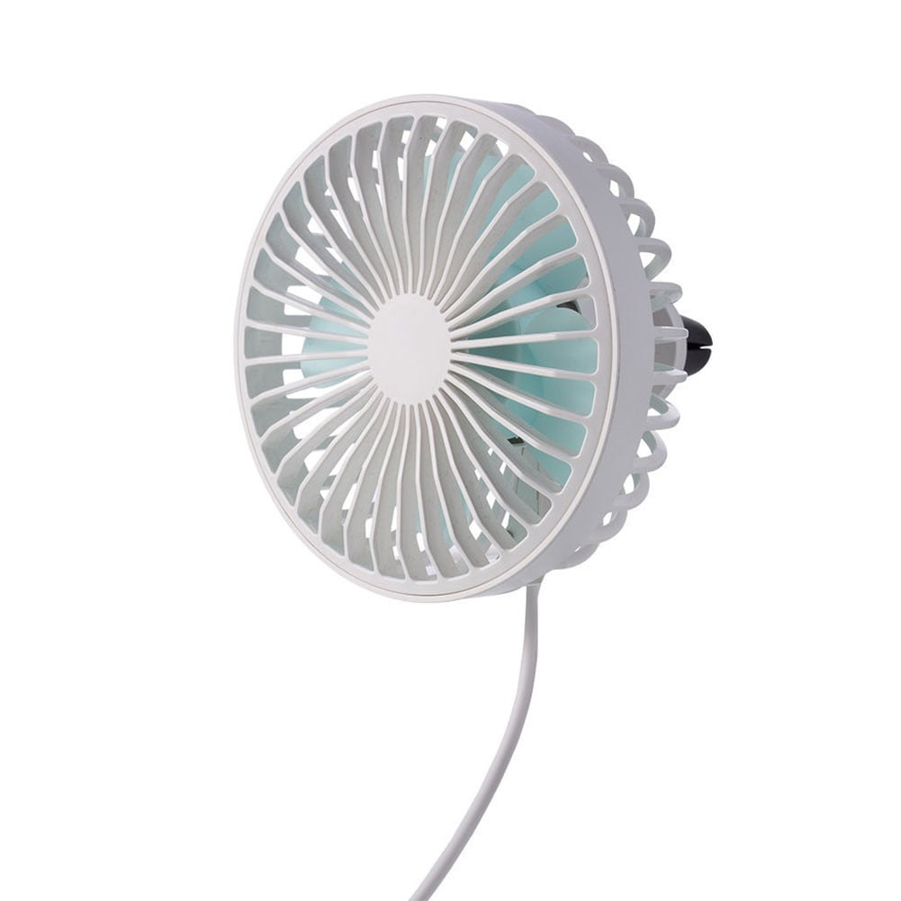 Huanke-Car Fan USB Fan With Night Light For 360° Rotating Clip Fan For Car Truck SUV RV