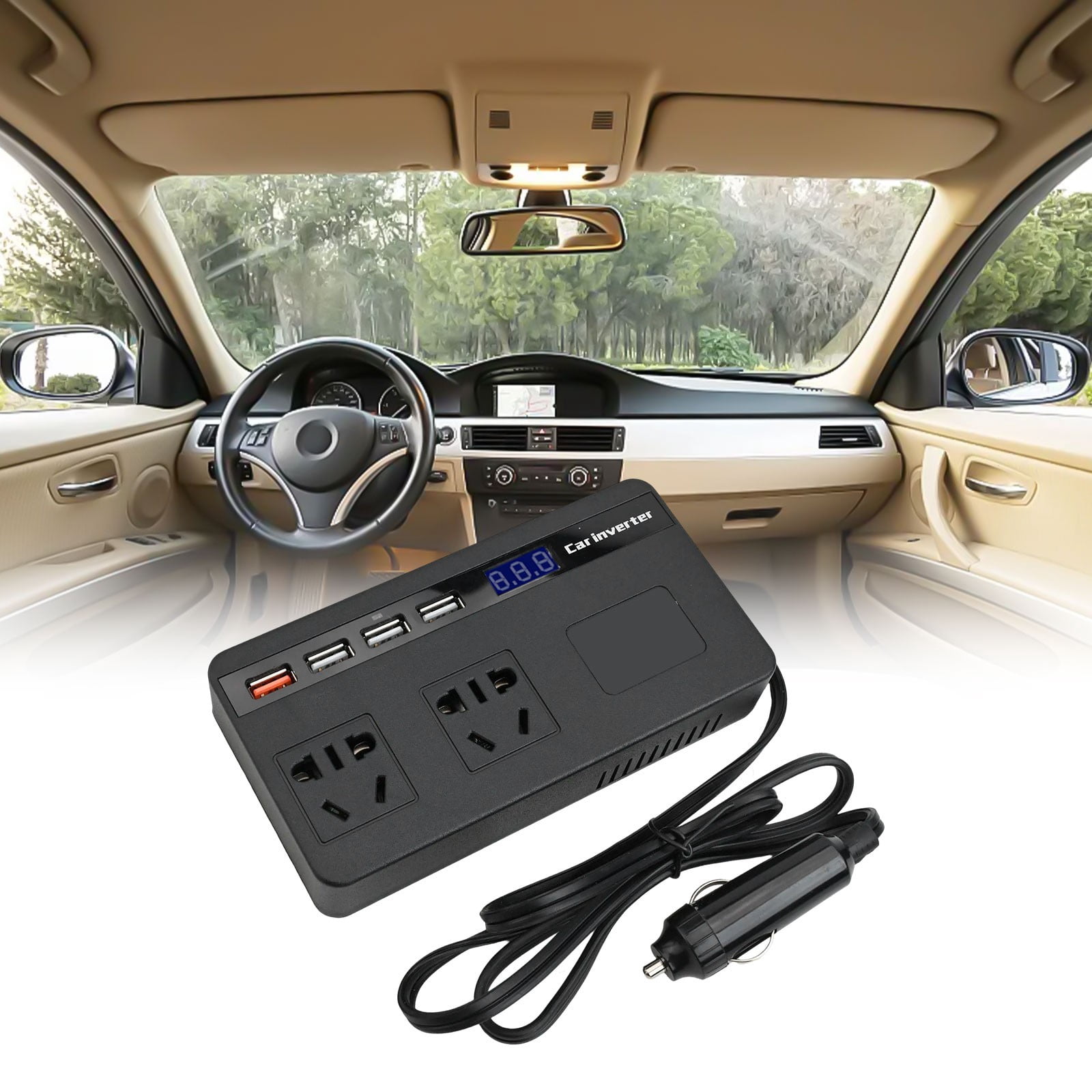 Huanke-Car Inverter Power Inverter 12V To 110V Car Outlet Adapter 12V ...