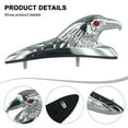 thumbnail image 1 of Huanke-Chrome Eagle Head Shape Design Front Fender Frame Ornament Front Fender Accent Piece For Motorcycle Motorbike Car Bonnet, 1 of 12