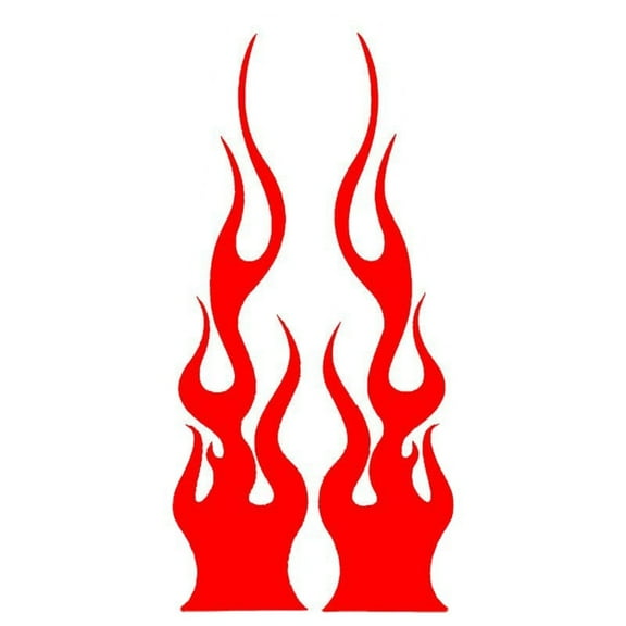 Huanke-DIY Flame Vinyl Decal Sticker Waterproof For Car Motorcycle Gas Tank Waterproof Motorcycle Flame Sticker Kit Decals