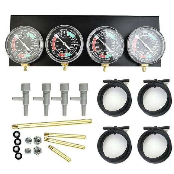 Huanke-Metal And Plastic Black Motorcycle Carburetor Vacuum Balancer Synchronizer Gauge 4-Cylinder Kit Accessories For Vehicles