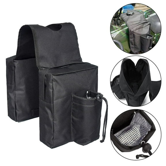 Huanke-Motorcycle ATV Tank Bag 600D Oxford Cloth Saddlebag Mobile Fuel Tank Cup Holder For Polaris Dirt Bike Ski-doo