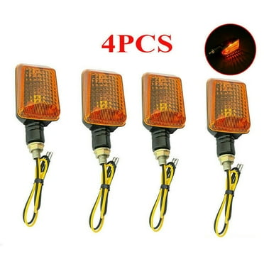 Huanke-Turn Signals Sleek Design Motorcycle Turn Signals Black Tinted Front Rear Scooter Quad Moped 12V Blinker Lights