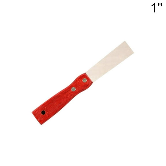 Huanledash 1-6 Inch Stainless Steel Wood Handle Putty Cutter Plastering Blade Scraper Tool