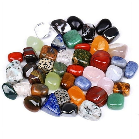 Huanledash 1 Bag 100g Colorful Mixed Irregular Shape Tumbled Stones Rock Gem Beads Chips