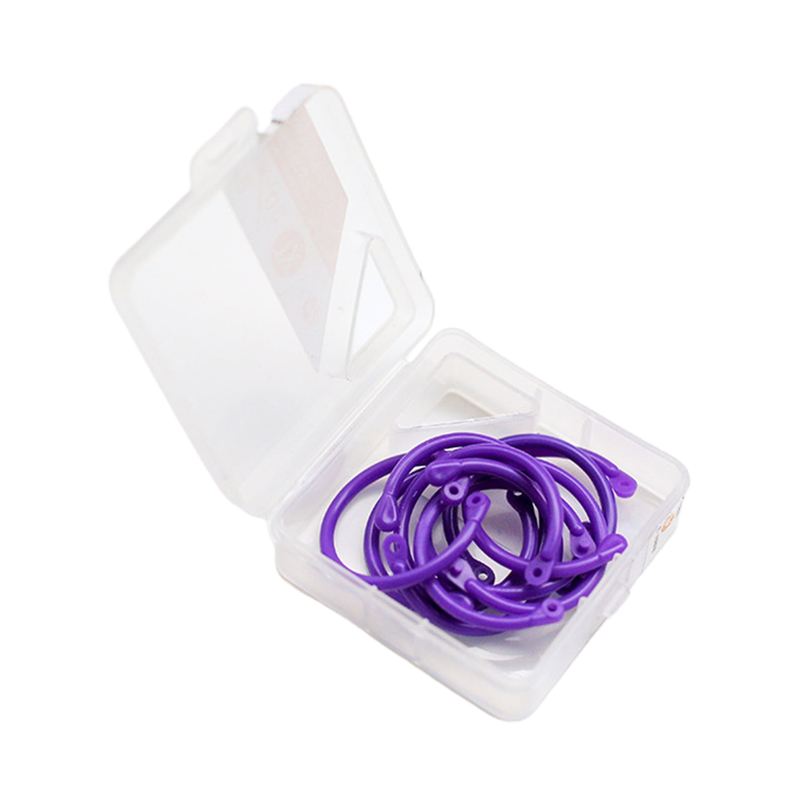 Huanledash 1 Box Book Rings Multi-color Flexible Plastic Book Loose ...