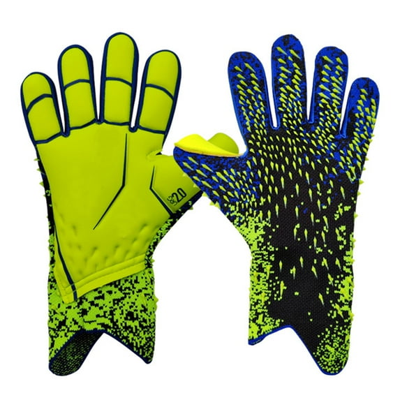 Huanledash 1 Pair Soccer Goalie Gloves Wear-resistant Impact Resistant Non-slip Texture Breathable Strong Grip Football Goalkeeper Gloves Goalie Gloves Sports Supplies
