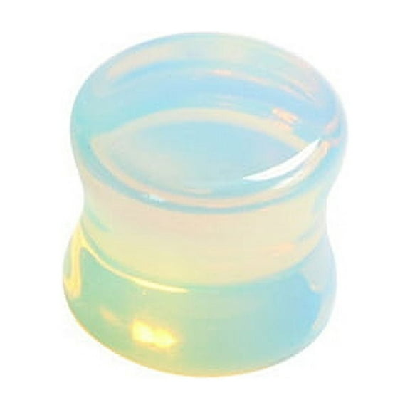 Huanledash 1 Pc 5-18mm Opalite Double Flared Saddle Gauges Ear Plug Cool Stretcher Piercing