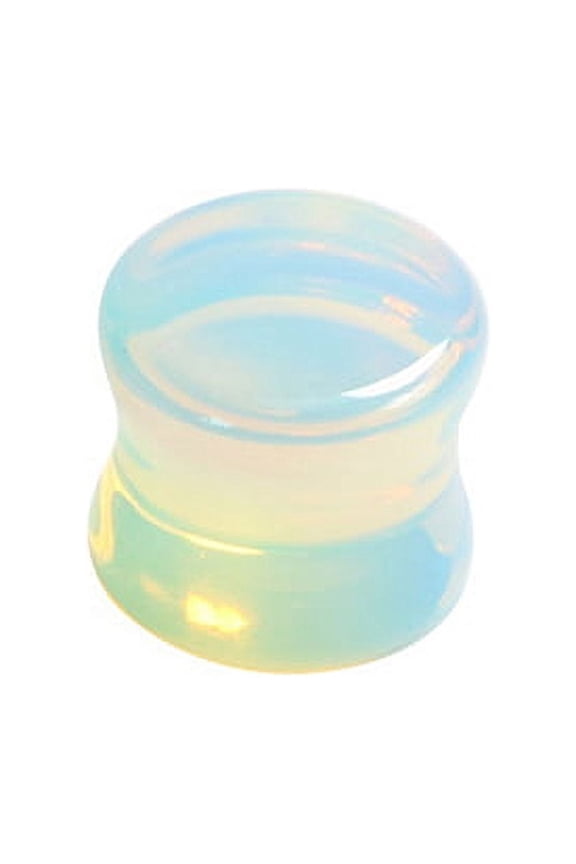 1 Pc 5-18mm Opalite Double Flared Saddle Gauges Ear Plug Cool Stretcher Piercing