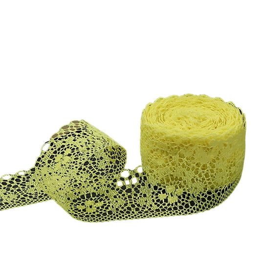 Huanledash 1 Roll 10M Ruffles Decor Exquisite DIY Polyester Visual Effect Hard to Fade Lace Decor for Home