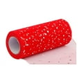 thumbnail image 1 of Huanledash 1 Roll Glitter Trimming Tulle Roll No Odor Net Yarn Wreath Decorations Sheer Ribbon for Indoor, 1 of 8