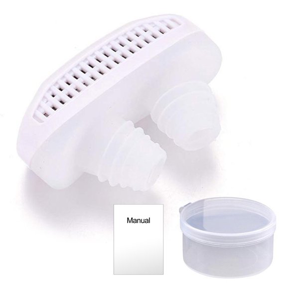 Huanledash 1 Set Anti-Snoring Device Soft Comfortable Silicone Nasal Plugs Effective Snore Reduction Home Supply