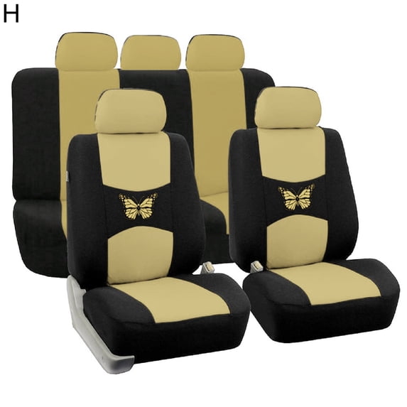 Huanledash 1 Set Car Seat Cover Protective Easy to Install Fabric Colorful Stretch Auto Seat Cushion for Vehicle