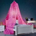 thumbnail image 1 of Huanledash 1 Set Dome Bed Canopy Foldable Glow-in-the-dark Polyester Stars Princess Canopy Bed Room Decor Household Supplies, 1 of 7
