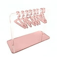 thumbnail image 1 of Huanledash 1 Set Earring Rack Coat Hanger Shape Polished with Base Jewelry Storage Acrylic Ear Studs Display Earring Hanging Organizer Girls Supply, 1 of 8