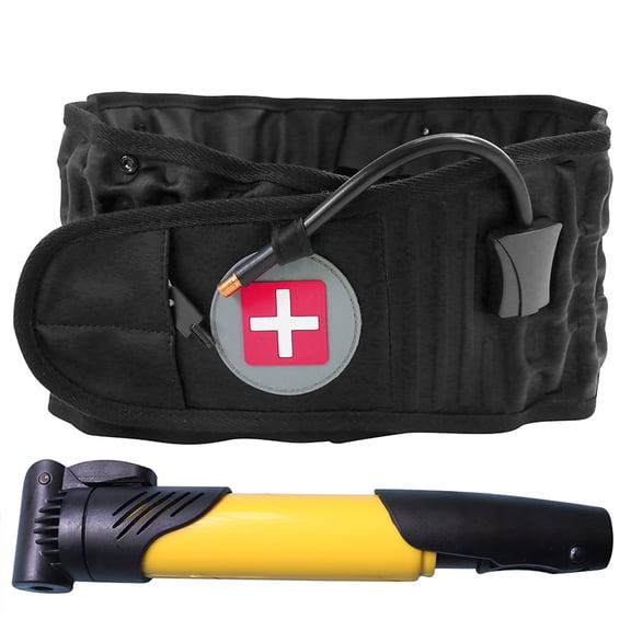 Huanledash 1 Set Inflatable Lumbar Support Belt Reduces Muscle Fatigue Sciatica Relief Reset Spine Lumbar Brace Belt for Daily Life