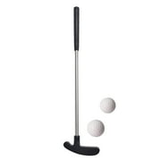 Huanledash 1 Set Mini Golf Putter Club with 2 Golf Balls TPR Grip Right Left Handed Stainless Steel Golf Club Kids Adults Table Game Golf Putter Training