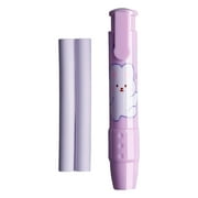 Huanledash 1 Set Push Eraser Cartoon Printing No-Residue Soft Wipe Clean Replaceable Inner Pen Eraser Student Supplies
