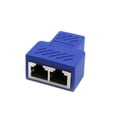 thumbnail image 1 of Huanledash 1 to 2 Dual Female Ports CAT5/6/7 RJ45 Splitter LAN Network Internet Adapter, 1 of 8